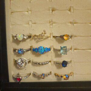 Twelve size 9 costume jewelry lot